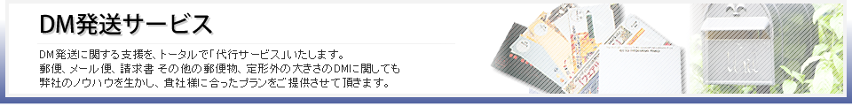 サービスの特長と概要(DM発送サービス)